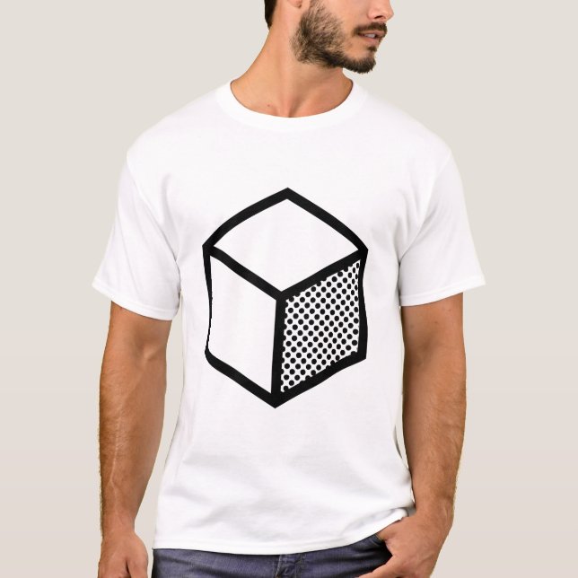 Kub - svart i vitt tee shirt (Framsida)