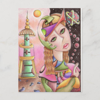 Kuba Abstrakt Art Postcard ~ "Långt hemifrån" Vykort