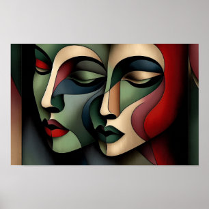 Kuba Abstrakt Modern Poster