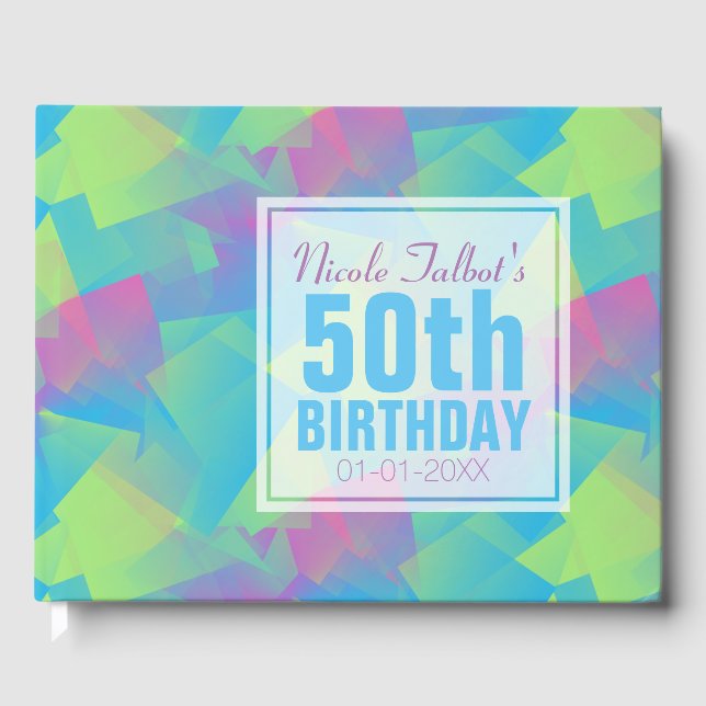 Kuba Abstrakt Pastel 50:e födelsedagsgästen Bok (Framsida)