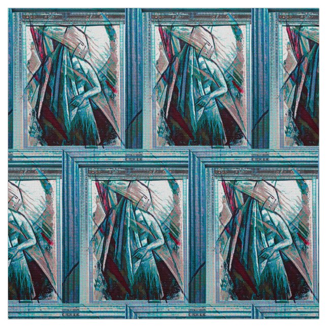 Kuba Art Deco Belly Dancer Tyg (Provkarta)