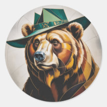 Kuba Bear Abstrakt Geometric Porträtt