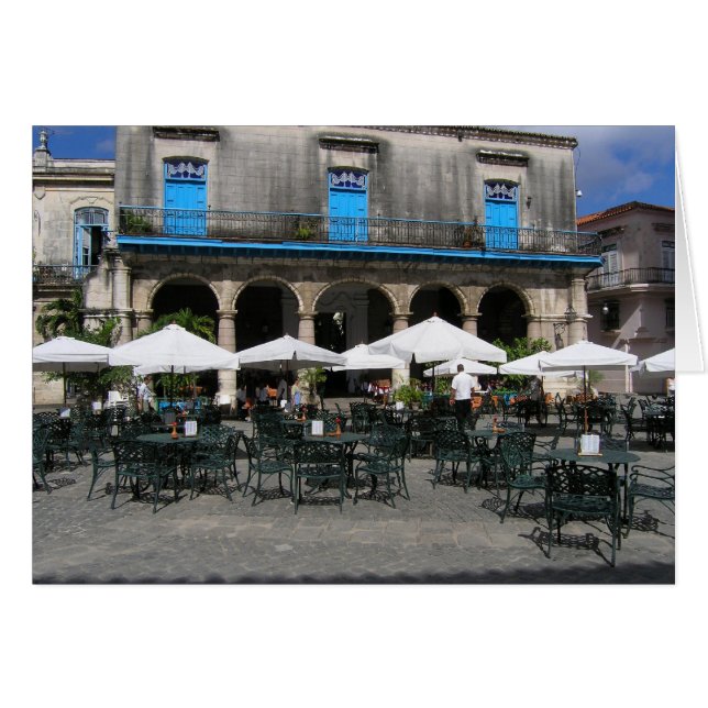 Kuba Cafe Hälsningskort (Framsidan Horizontal)