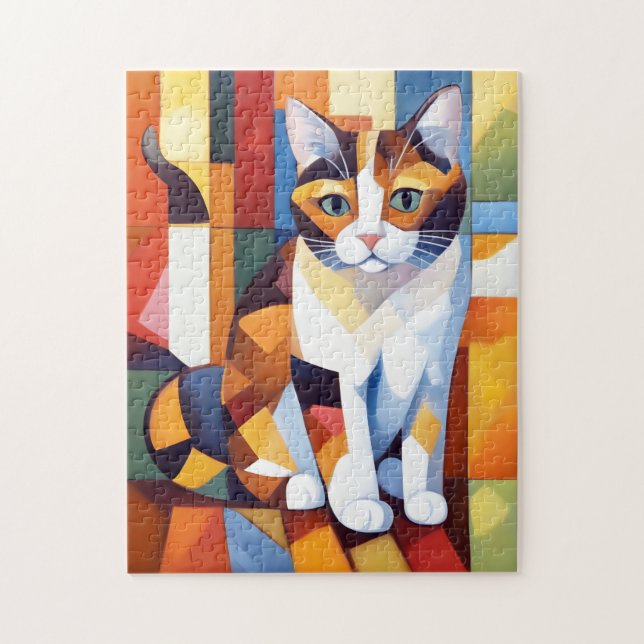 Kuba Calico Cat Art Pussel (Vertikal)