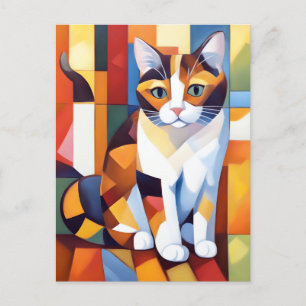 Kuba Calico Cat Art Vykort