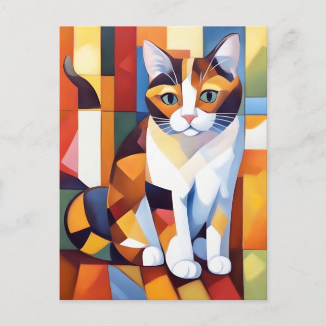 Kuba Calico Cat Art Vykort (Framsida)