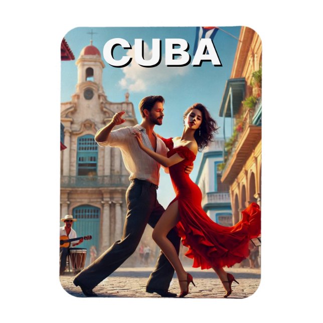 Kuba Cha-Cha Dancers Magnet (Vertikal)