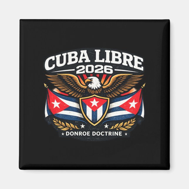 Kuba Cuba Libre Donroe Doktrin Illustration Magnet (Framsidan)