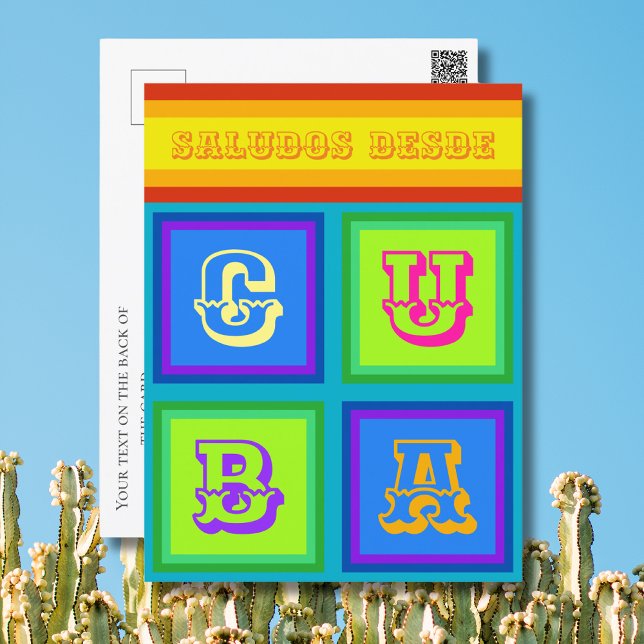 Kuba cuban färg helgdag vykort (Skapare uppladdad)