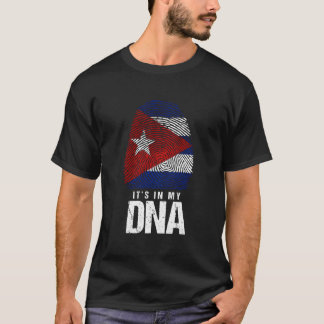 Kuba Dna Född Kubansk Flagga Havana T Shirt
