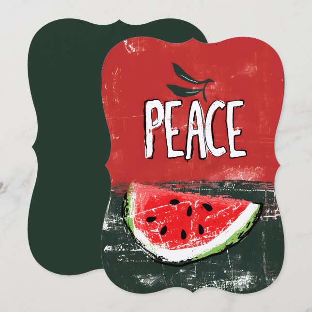 Kuba Elegance Infused with Graffiti Peace Spirit Inbjudningar (Fram/baksida)