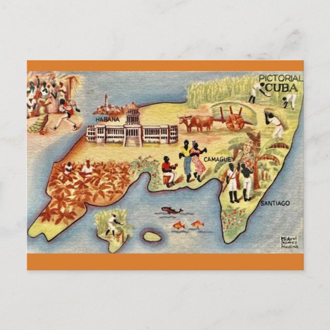 Kuba - En konstnärs syn på vykort (Framsida)