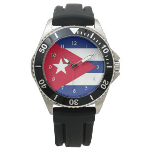 Kuba flagga armbandsur