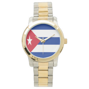 Kuba flagga armbandsur