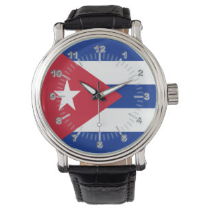 Kuba flagga armbandsur