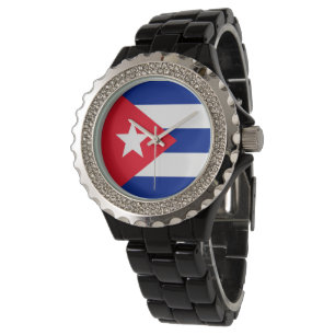 Kuba flagga armbandsur