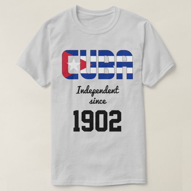 Kuba Flagga Independence Firande T Shirt (Design framsida)
