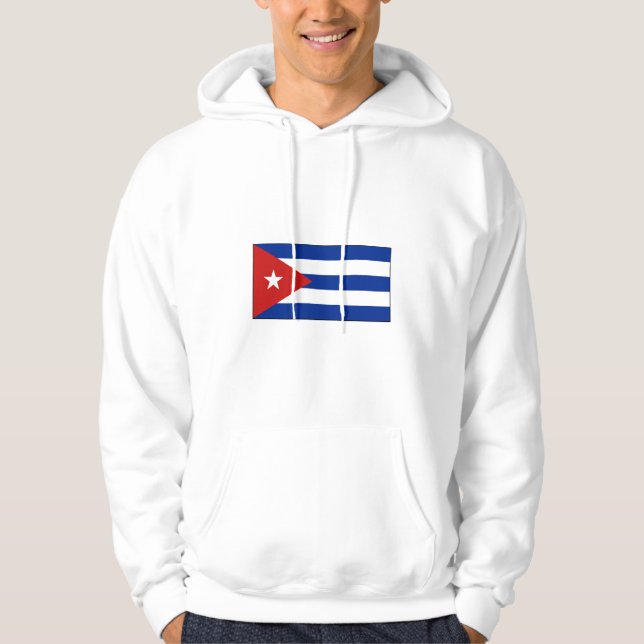 Kuba FLAGGA Internationell Hoodie (Framsida)