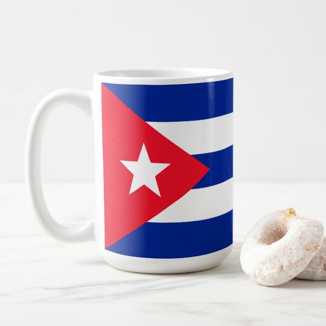 Kuba flagga kaffemugg (Med munk)