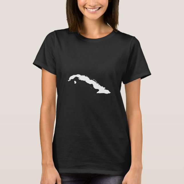 Kuba Flagga Karta - Kuba T Shirt (Framsida)