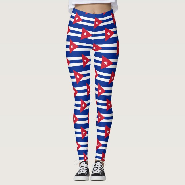 Kuba flagga leggings (Framsida)
