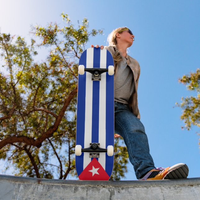 Kuba flagga mini skateboard bräda 18,5 cm (Utomhus 1)