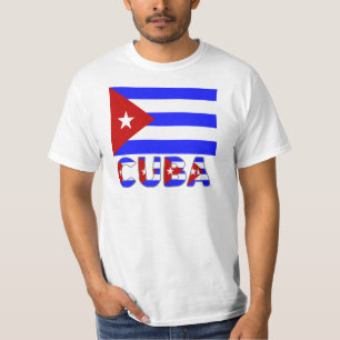 Kuba Flagga & Ord Ljus T-shirt