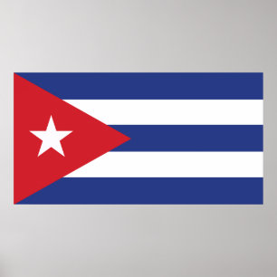 Kuba Flagga Poster