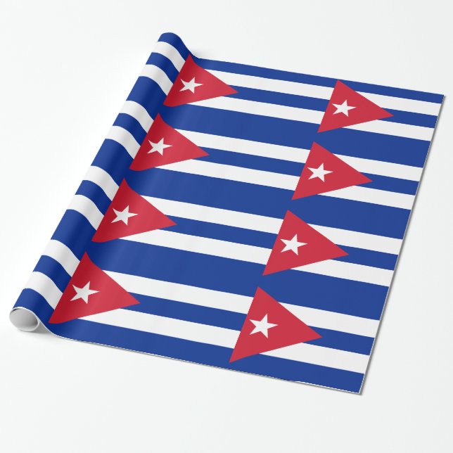 Kuba flagga presentpapper (Utrullad)