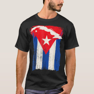 Kuba Flagga Support Cuban Land Karta Graphic Cuba  T Shirt