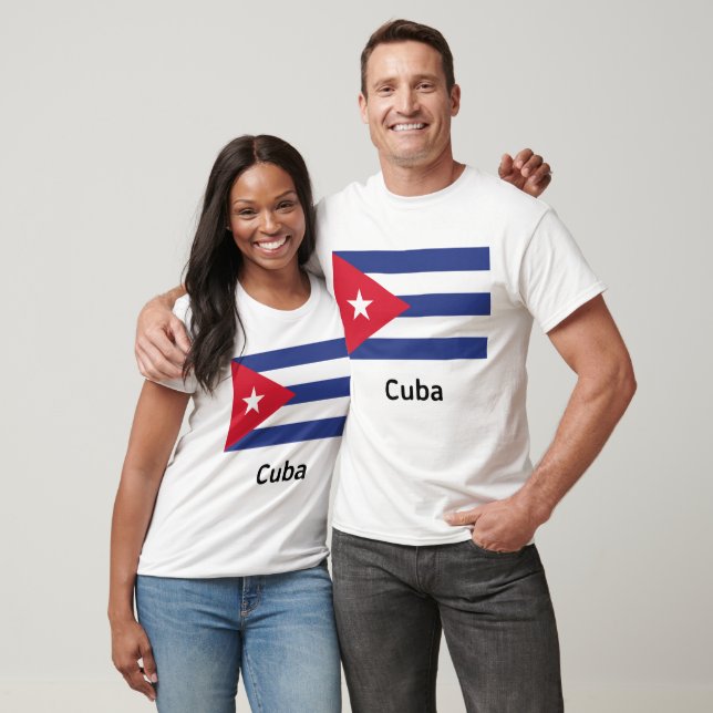 Kuba Flagga T Shirt (Unisex)