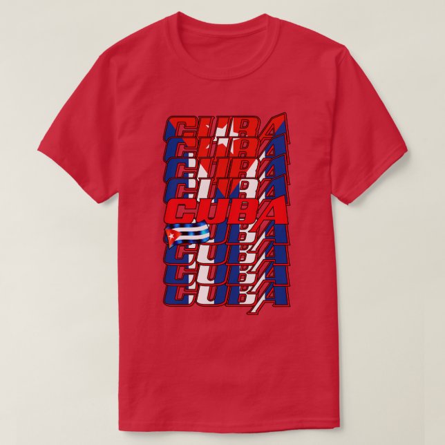 Kuba Flagga T Shirt (Design framsida)