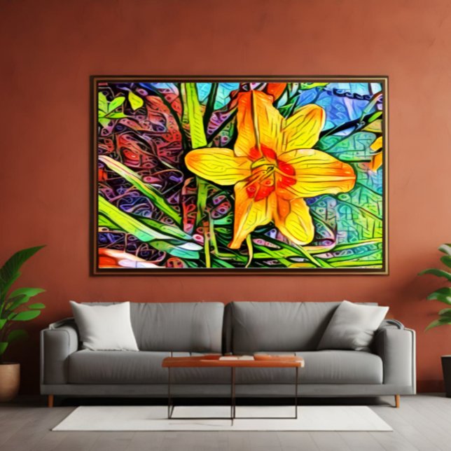 Kuba Garden: En Abstrakt Blommigt Oasis Fototryck (Skapare uppladdad)