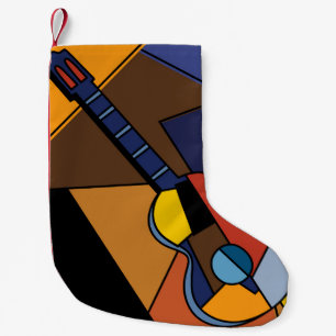 Kuba Guitar Surrealism Painting. Liten Julstrumpa