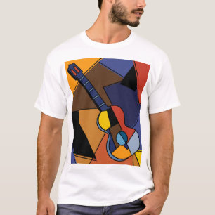 Kuba Guitar Surrealism Painting. T Shirt