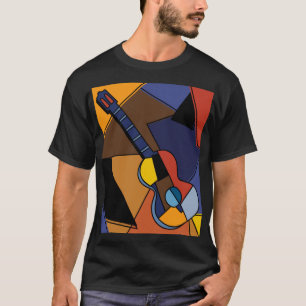 Kuba Guitar Surrealism Painting. T Shirt