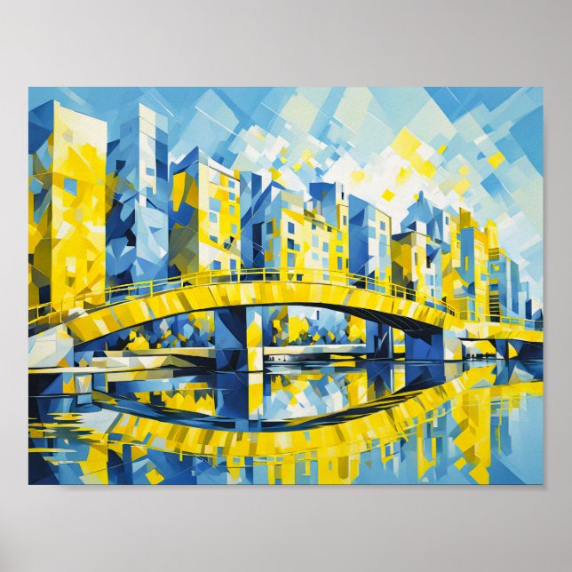 Kuba Gult Bridge över floden Poster (Framsidan)