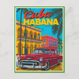 Kuba Havana Classic Car Vykort