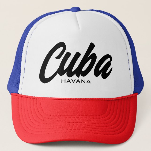Kuba Havana-skript, typografi, truckerkeps (Framsida)