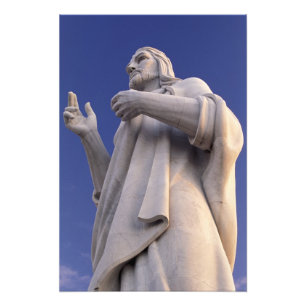 Kuba, Havanna, Jesus skulptur. Fototryck