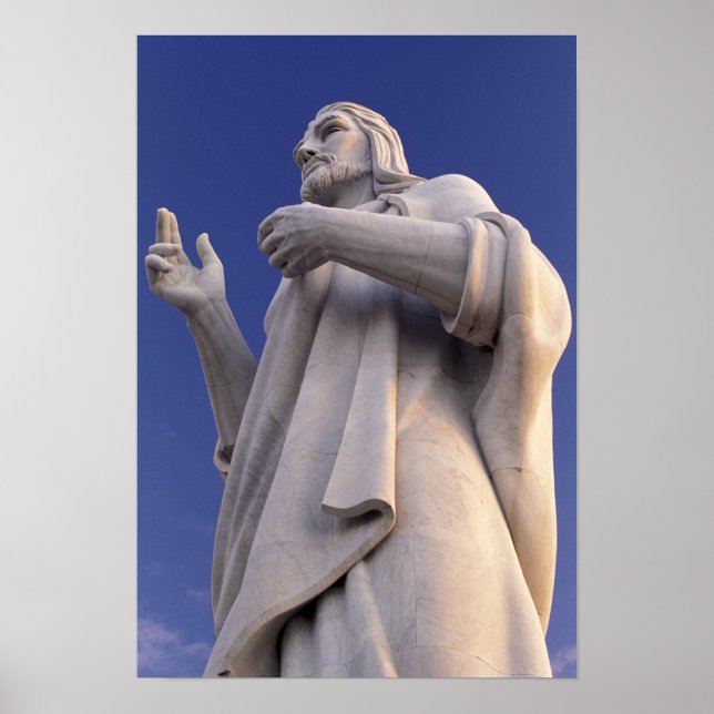 Kuba, Havanna, Jesus skulptur. Poster (Framsidan)