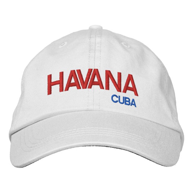 Kuba - Havanna justerbart hatt Broderad Keps (Framsida)