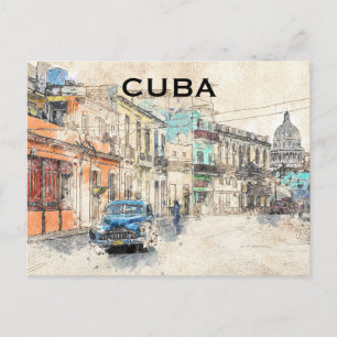 Kuba Havanna Vintage resor Turism - tillagt vykort