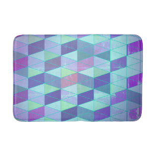 Kuba in i Triangles Geometric Mönster Badrumsmatta