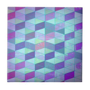 Kuba in i Triangles Geometric Mönster Kakelplatta
