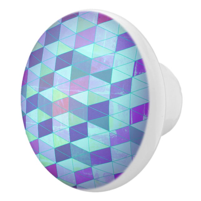 Kuba in i Triangles Geometric Mönster Knopp (Höger)