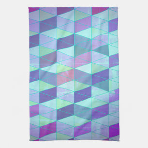 Kuba in i Triangles Geometric Mönster Kökshandduk