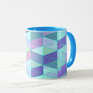 Kuba in i Triangles Geometric Mönster Mugg