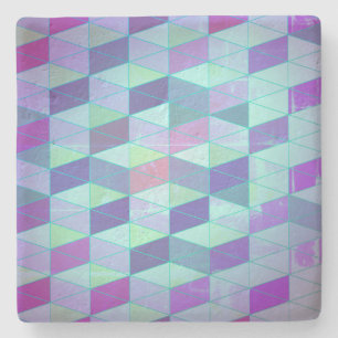 Kuba in i Triangles Geometric Mönster Stenunderlägg