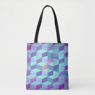 Kuba in i Triangles Geometric Mönster Tygkasse